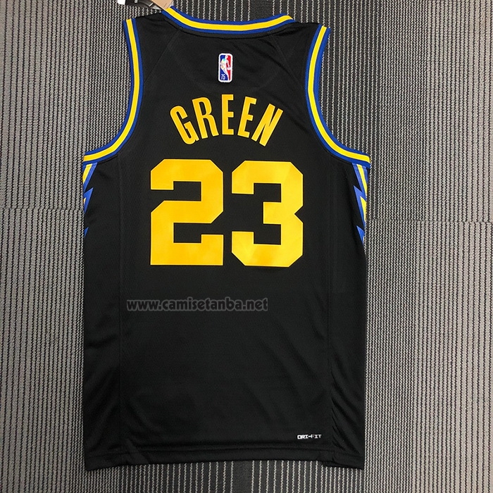 Camiseta Golden State Warriors Draymond Green #23 Ciudad 2021-22 Negro